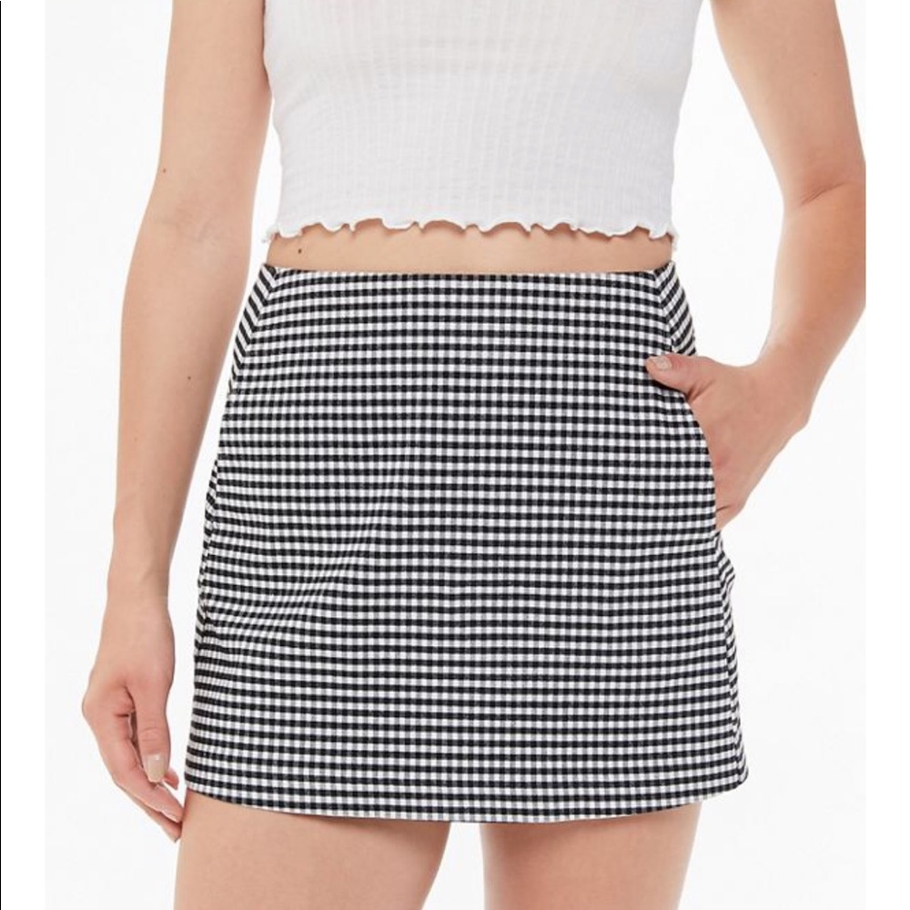 Urban Outfitters Side Pocket Checkered Mini Skirt